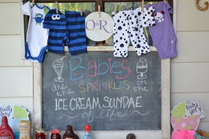 Our version of the traditional "Boy or Girl?" banner.