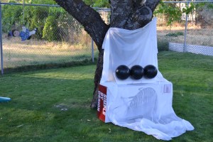 Canvas and balloons are ready to go.